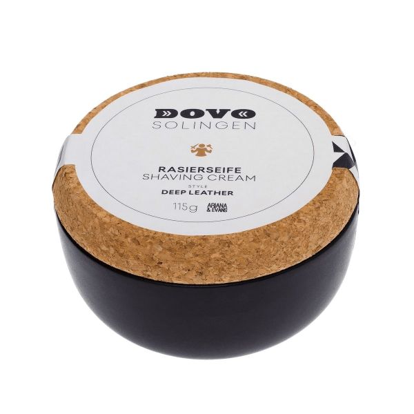 Dovo Deep Leather Shaving Soap in Stoneware Bowl (115g)