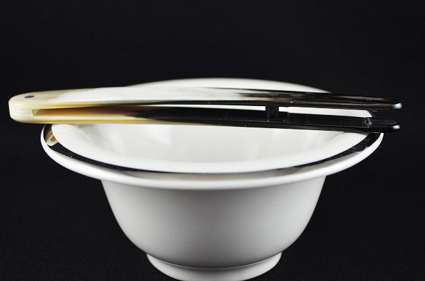 Dovo 5/8 Dark & Light Horn Straight Razor Scales w/ Pin