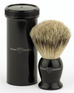 Edwin Jagger Travel Shaving Brush Tube, Black