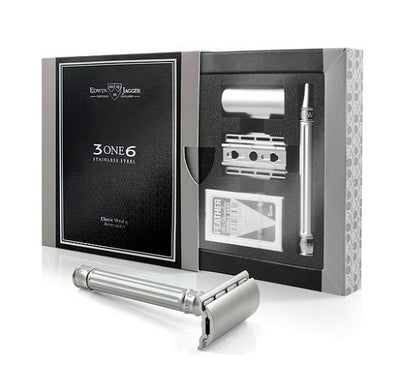 Edwin Jagger 3ONE6 Stainless Steel Silver DE Safety Razor