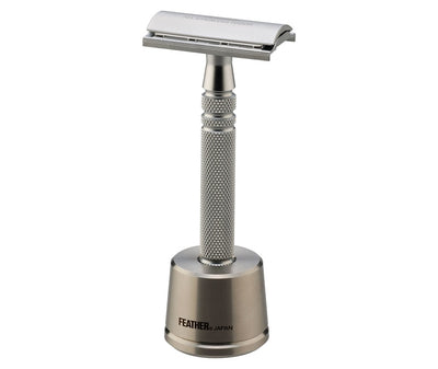 Feather Stainless Steel Double Edge Razor with Stand AS-D2S