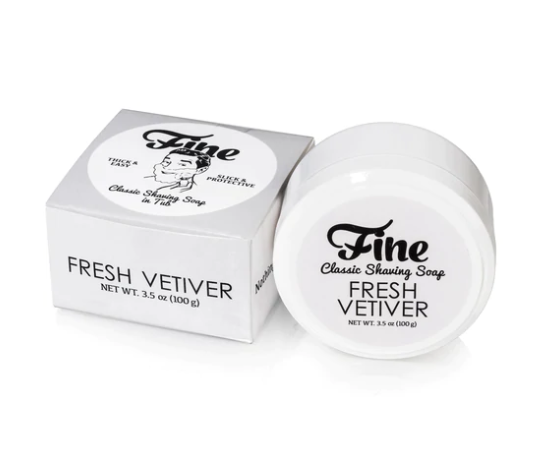 Fine Accoutrements Fresh Vetiver Classic Shaving Soap in Tub