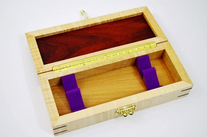 Handmade Padauk and Maple 2 Straight Razor Box