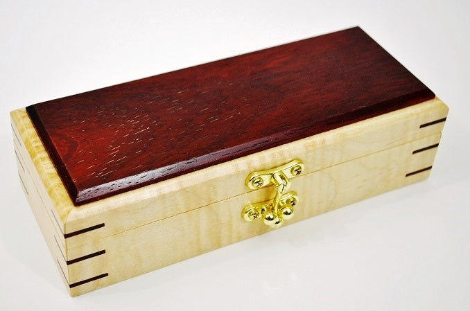 Handmade Padauk and Maple 2 Straight Razor Box
