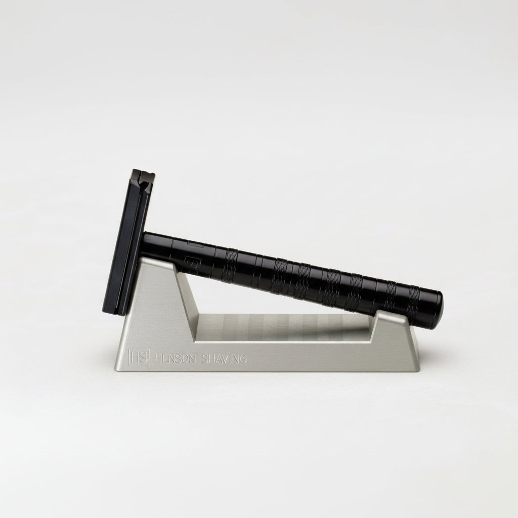 Henson AL13 Medium Safety Razor and Stand Duo Set | The Classic