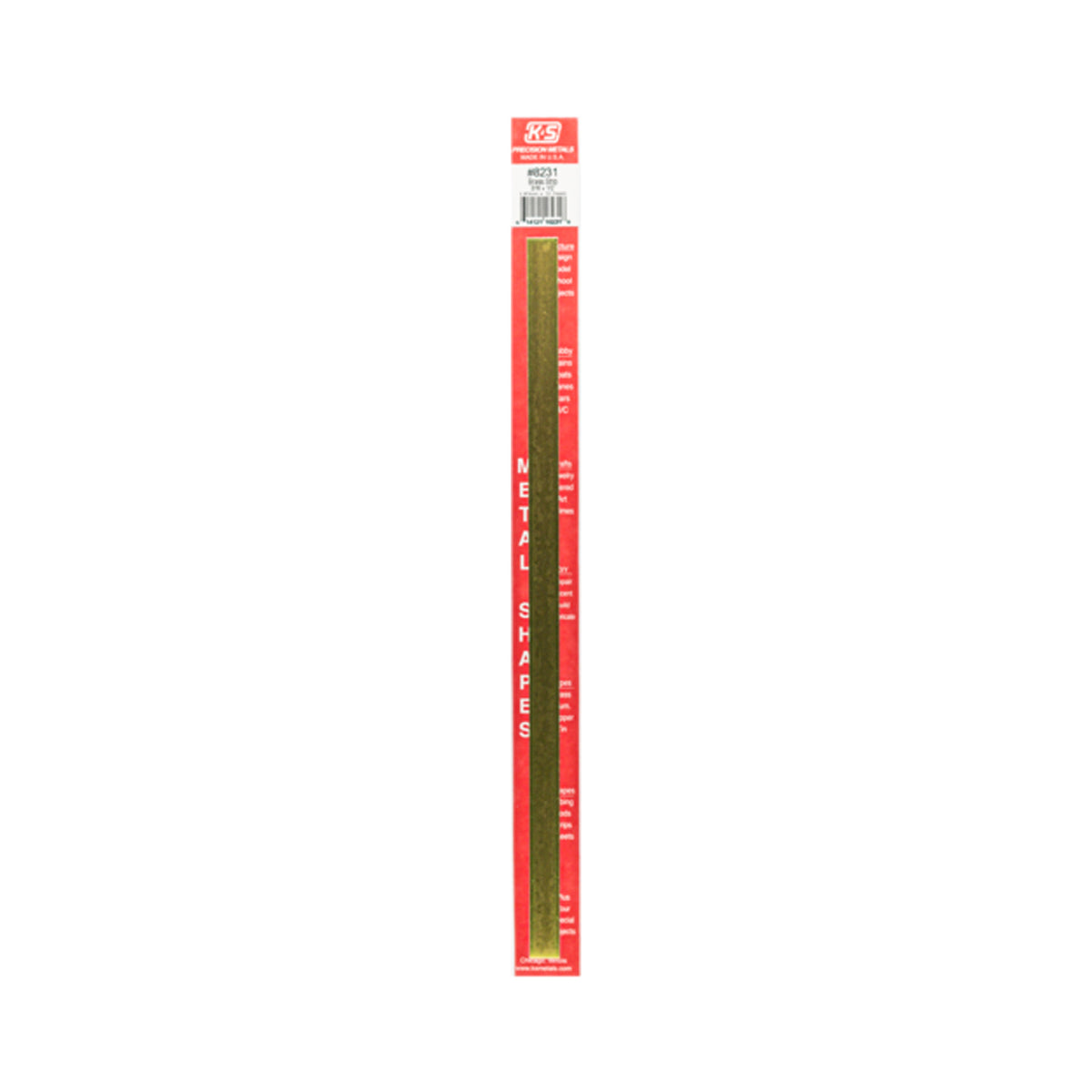 K&S™ Brass Strip: 0.016" Thick x 1/2" Wide x 12" Long (1 Piece)