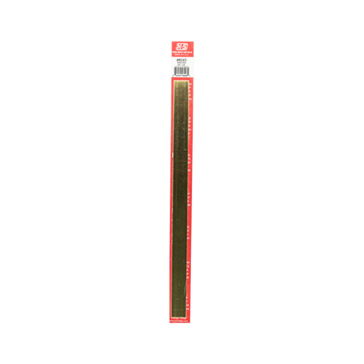K&S™ Brass Strip: 0.032" Thick x 3/4" Wide x 12" Long (1 Piece)