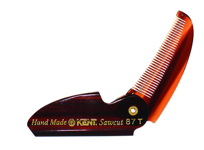 Kent 87T Folding Pocket Mustache Comb (117mm/4.6in)