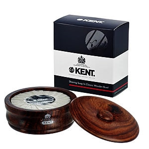 Kent Shaving Soap in Dark Oak Shaving Bowl