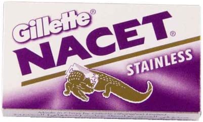 5 Gillette Nacet Stainless Double Edge Blades
