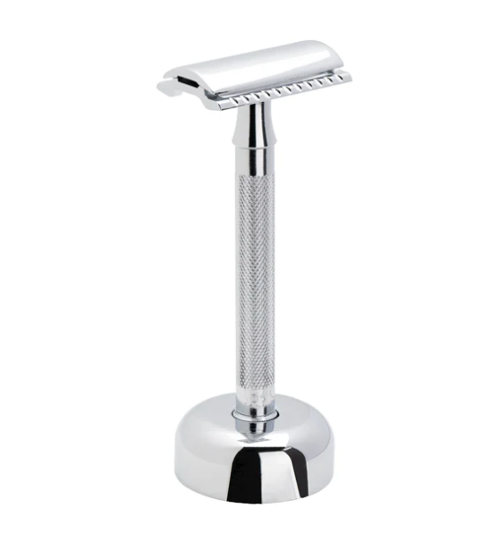 Merkur 3-Piece Safety Razor and Stand Set (Bright Chrome) - The Classic ...