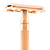 Merkur 24G Extra Long Handle Double Edge Safety Razor, Rose Gold PVD Coated