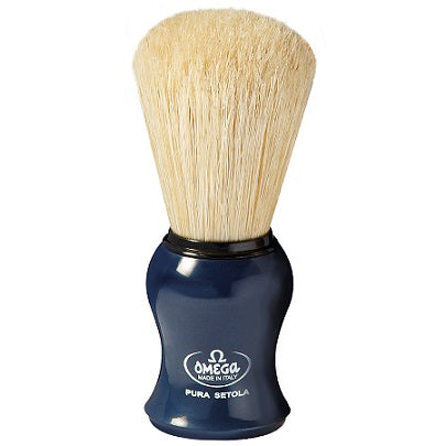 Omega Boar Bristle Shaving Brush (Blue)