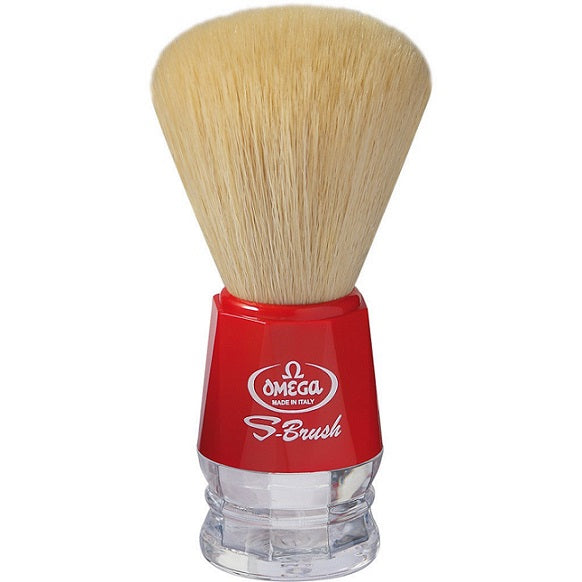 Omega S-BRUSH Red Synthetic Shaving Brush S10018