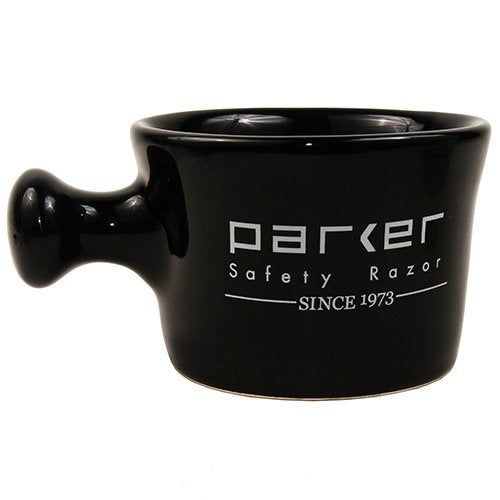 Parker Black Stoneware Apothecary Shave Mug