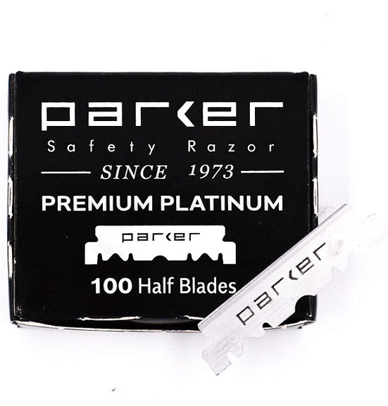 Parker Premium Platinum Single Edge Blades for Barber Razors 100 Pack