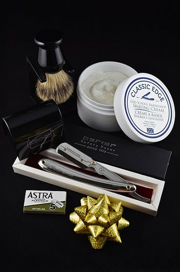 Parker SR1 Stainless Steel Barber Razor Gift Set