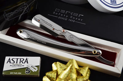 Parker SR1 Stainless Steel Barber Razor Gift Set