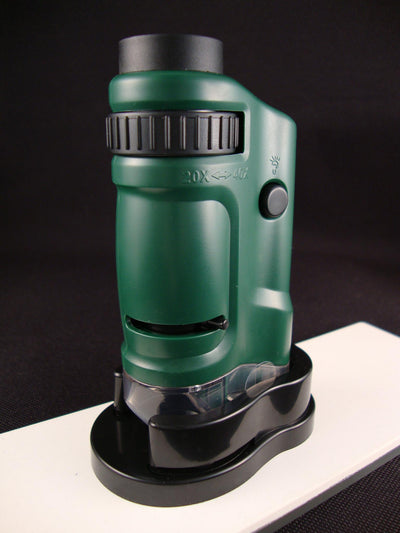 Pocket Microscope 20x to 40x w/ LED Light