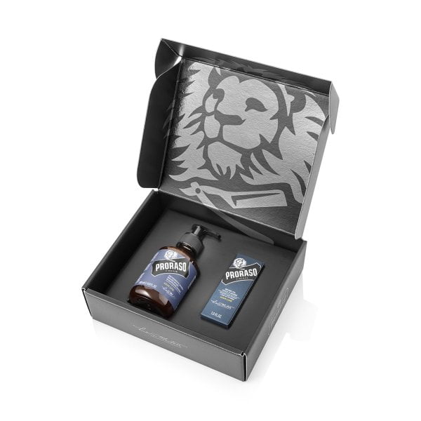 Proraso Gift Set, Duo Pack, Beard Wash &amp; Beard Oil, Azur Lime