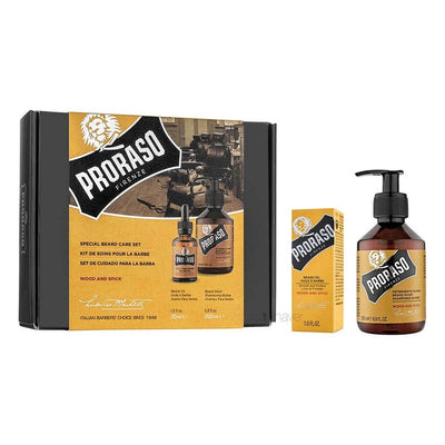 Proraso Gift Set, Duo Pack, Beard Wash & Beard Oil (Wood & Spice)