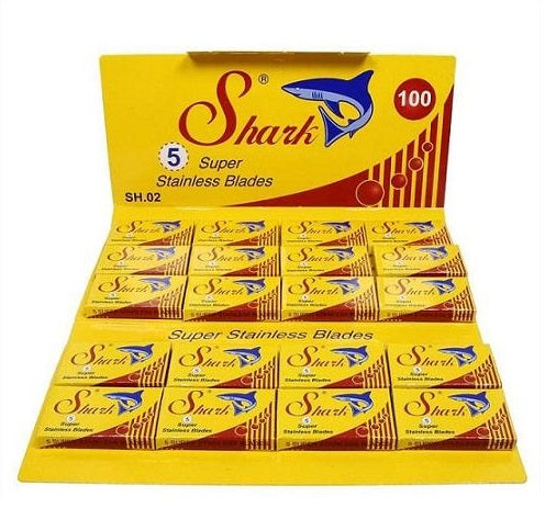 Shark Super Stainless Double Edge Blades, 100 Blades