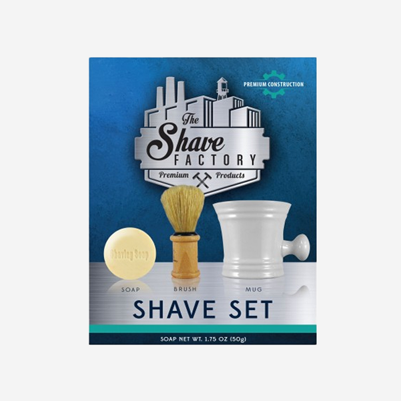 Shave Factory Shaving Set w/White Mug