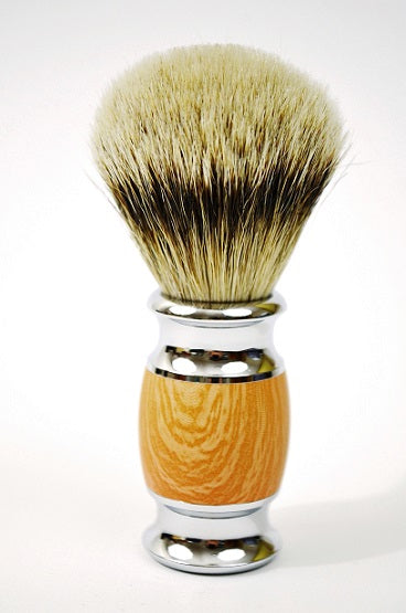 Silvertip Badger Wood Metal Handle Shaving Brush
