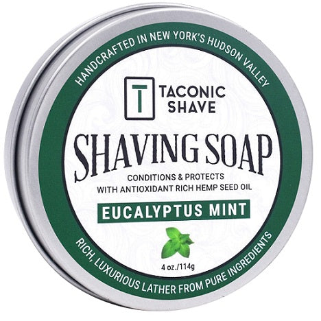 Taconic Eucalyptus Mint Glycerin Hemp Oil Shaving Soap 4 oz