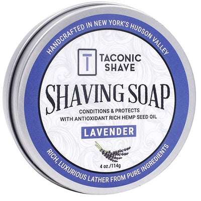 Taconic Lavender Glycerin Hemp Oil Shaving Soap 4 oz.
