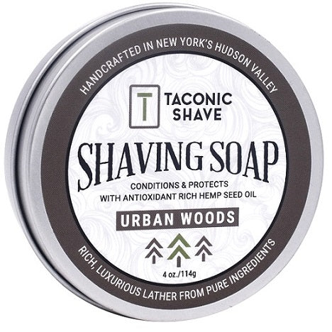 Taconic Urban Woods Glycerin Hemp Oil Shaving Soap 4 oz.