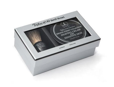 Taylor of Old Bond Street Gift Set Pure Badger Shaving Brush & Jermyn Street Sensitive Skin Shave Cream