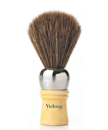 Vie-Long Cachurro Professional Horse Hair Shaving Brush (Metal & Wood Handle)