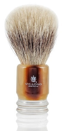 Vie-Long Horse Hair Shaving Brush (Brown & Clear Acrylic Handle)